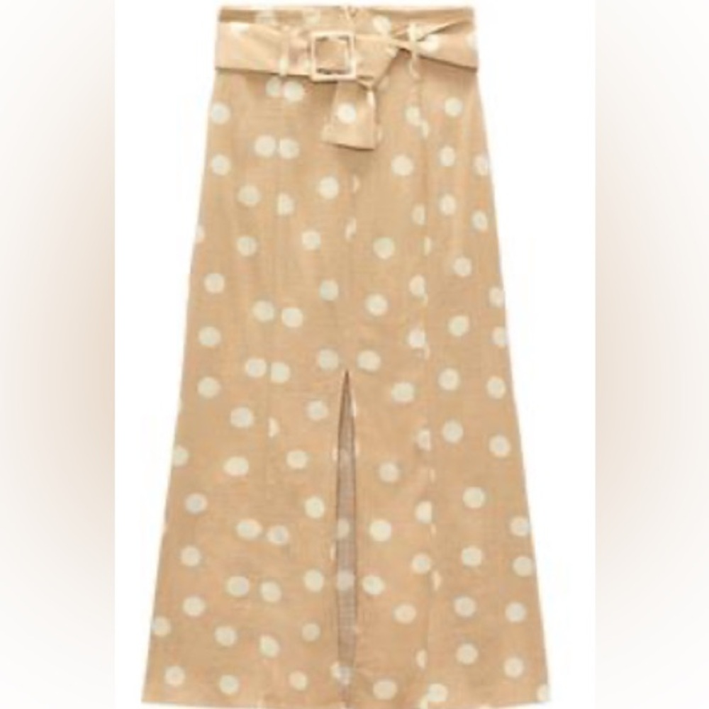 Polka Dot Tan Skirt